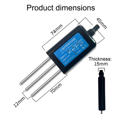 Sensores de conductividad eléctrica de pH de temperatura del suelo y humedad 5-30VDC Fuente de alimentación