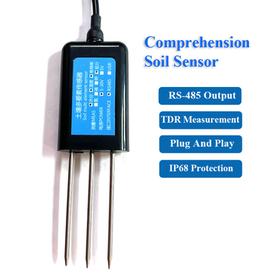 3 en 1 Sensor de conductividad de la temperatura de humedad del suelo EC IP68 RS485 Sensor del medidor de suelo