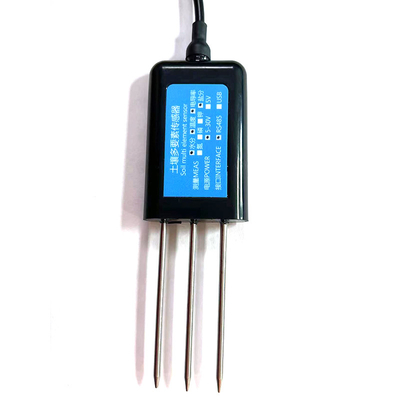 Sensor EC de temperatura y humedad del suelo de acero inoxidable 304 RS485 para ensayos de humedad del suelo