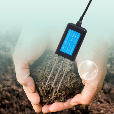 Sensor EC de temperatura y humedad del suelo de acero inoxidable 304 RS485 para ensayos de humedad del suelo