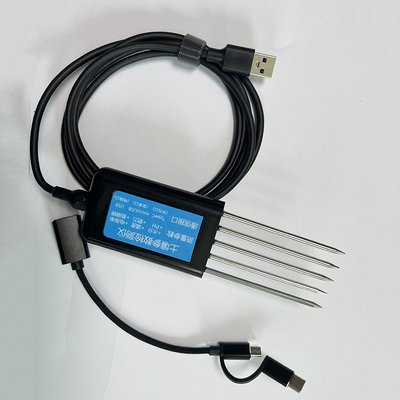 Sensor de humedad de instalación horizontal para la agricultura 7 en 1 analizador de temperatura USB NPK/PH/EC