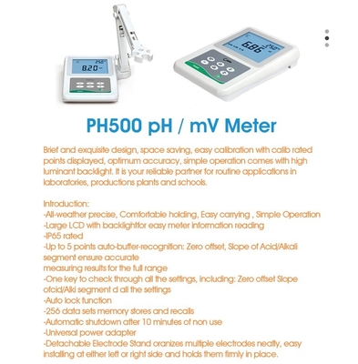 Medidor digital de banco multifuncional para la medición del pH mV EC en ensayos de agua de laboratorio