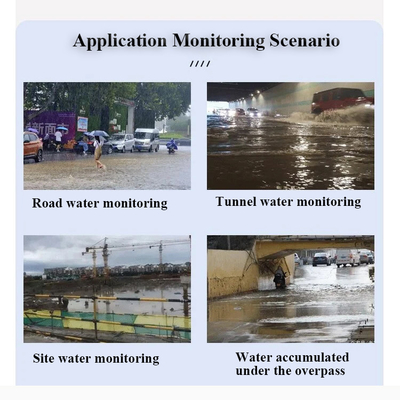 Detector de inundación subterránea con clasificación IP68 para monitoreo del nivel del agua con energía solar