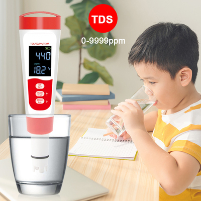 Tester de pluma de monitoreo digital de agua profesional con medición de TDS/EC/PH/temperatura