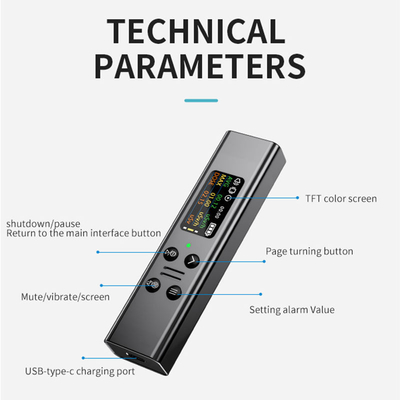 Dosímetro de contador Geiger LCD digital para medición de rayos X y Beta personales portátiles