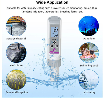 Medidor de pH del agua Tipo de pluma Medidor de ozono con rango de medición de 0-10.00 mg/L y pantalla grande