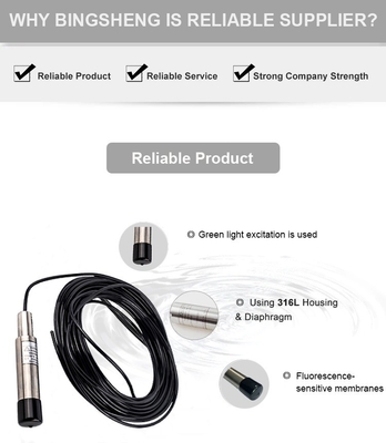 IP68 DO Sensor de medición medidor sonda para medición precisa del oxígeno disuelto en agua