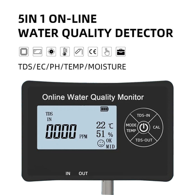 TDS/CE Rango 0-9999 ppm/us/cm Probador de agua de varios parámetros para el monitoreo de acuarios