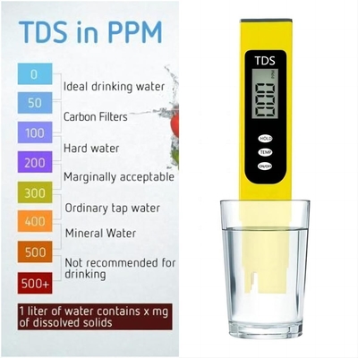 Tester combinado portátil TDS PH de 155 mm para el tratamiento de agua Normas y eficiencia de la industria