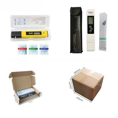 Rango de medición combinado del medidor de temperatura PH TDS EC 0-14ph 0-9990ppm 0-9990us/cm Tipo de pluma 3V