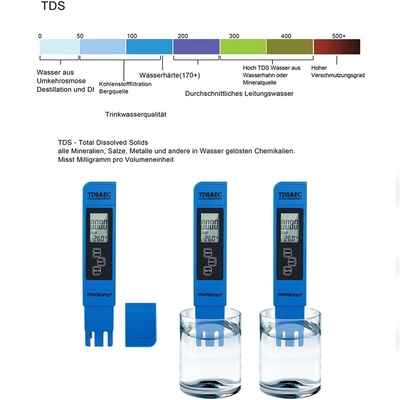 Pantalla LCD 3 en 1 ATC TEMPERATURA TDS EC Métro portátil para acuario piscina hidropónica