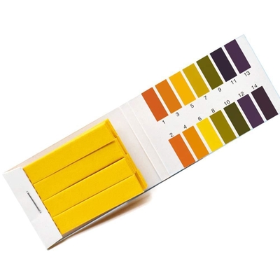 LAB 0-14 pH Papel de ensayo tiras de indicación universal Papel para ensayo de alcalinidad de pH 1-14