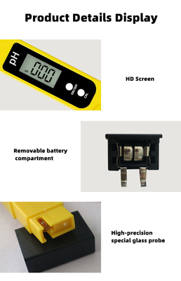 Tester de tipo de pluma digital compacto y ligero para medir la acidez del agua 102 g