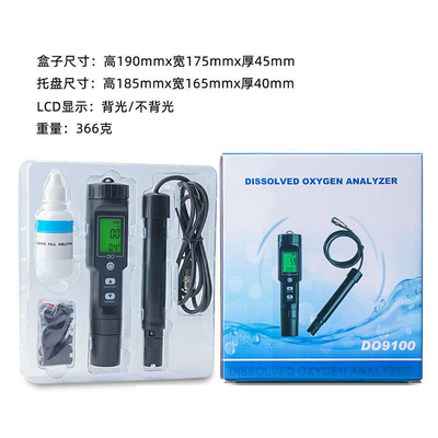 Display LCD Medidor de oxígeno disuelto Temperatura del agua D.O. Tester para análisis de acuicultura