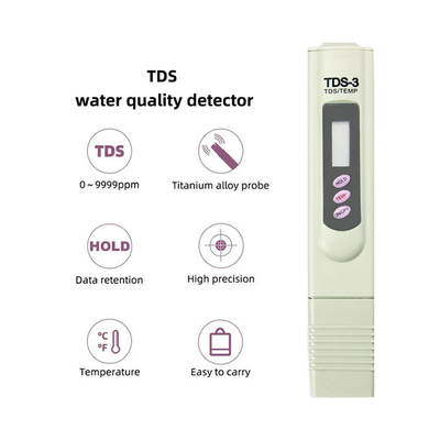 Conveniente medidor TDS tipo pluma para detectar la contaminación del agua y los cambios de temperatura
