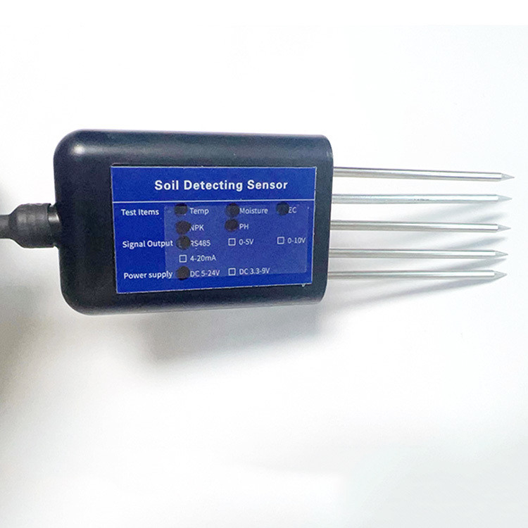 Sensor de suelo de 7 in1 para medir la conductividad CE PH NPK temperatura humedad 5 pines