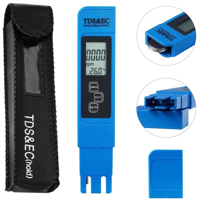 Pantalla LCD 3 en 1 ATC TEMPERATURA TDS EC Métro portátil para acuario piscina hidropónica